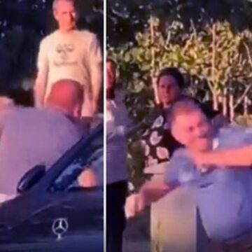 Polis ile iş insanı yumruk yumruğa kavga etti