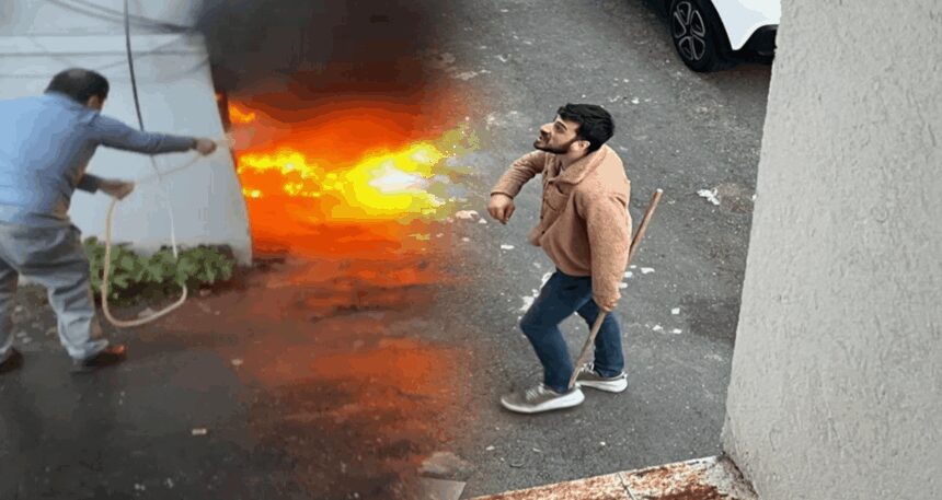 Sarıyer’de garaj kundakladı; 1 kişiyi yaraladı!