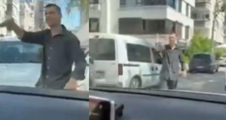Silahla yol kesti kadın sürücüye kabusu yaşattı