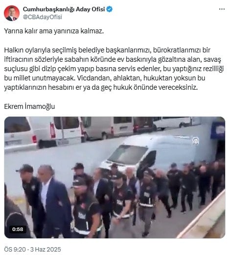 Son Dakika! İmamoğlu'ndan o görüntülere sert tepki 1 Son Dakika! İmamoğlu'ndan o görüntülere sert tepki