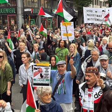 Stockholm’de Gazze protestosu