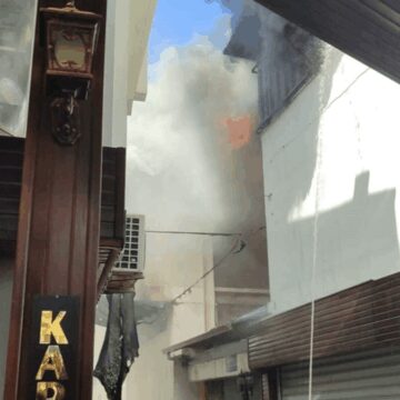 Tarihi Kaleiçi Çarşısı’nda yangın çıktı