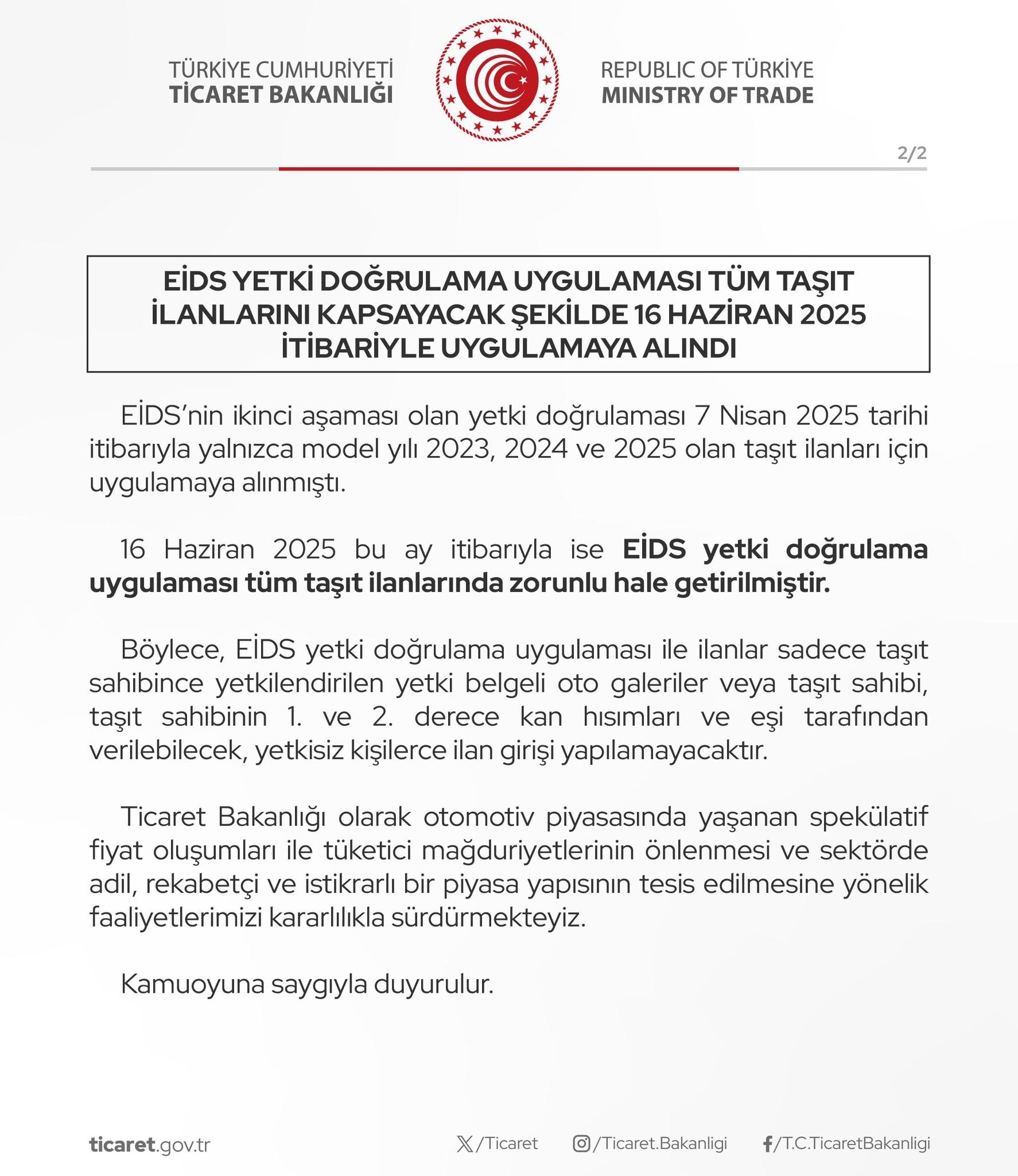 Taşıt ilanlarında yeni dönem başladı! Artık herkes ilan veremeyecek