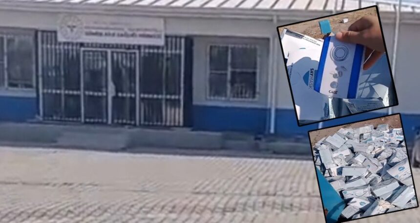 Tepki çeken görüntüler! Binlerce maske, eldiven ve acil durum çağrı butonu çöpe atıldı