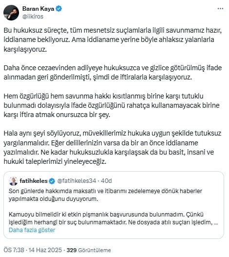 Yandaş medya etkin pişmanlıktan faydalandı demişti! O isimden yalanlama