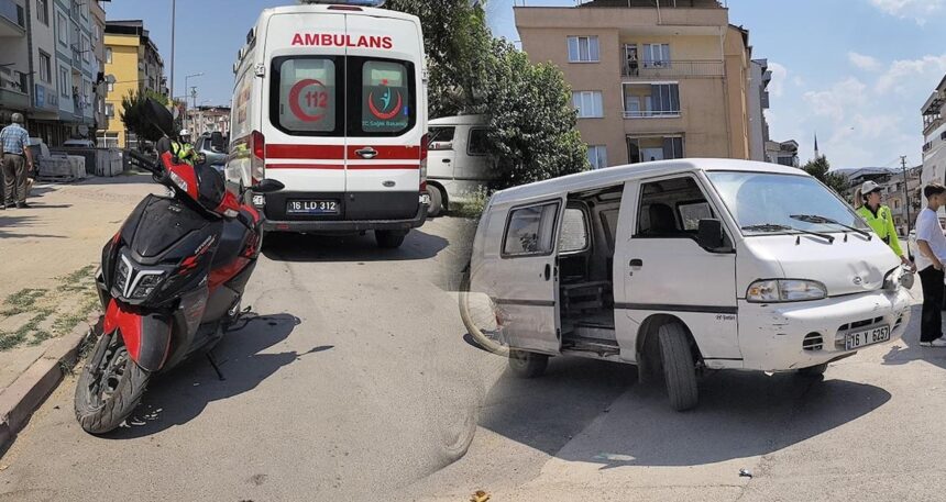13 yaşında bir çocuğun kullandığı motosiklet minibüsle çarpıştı