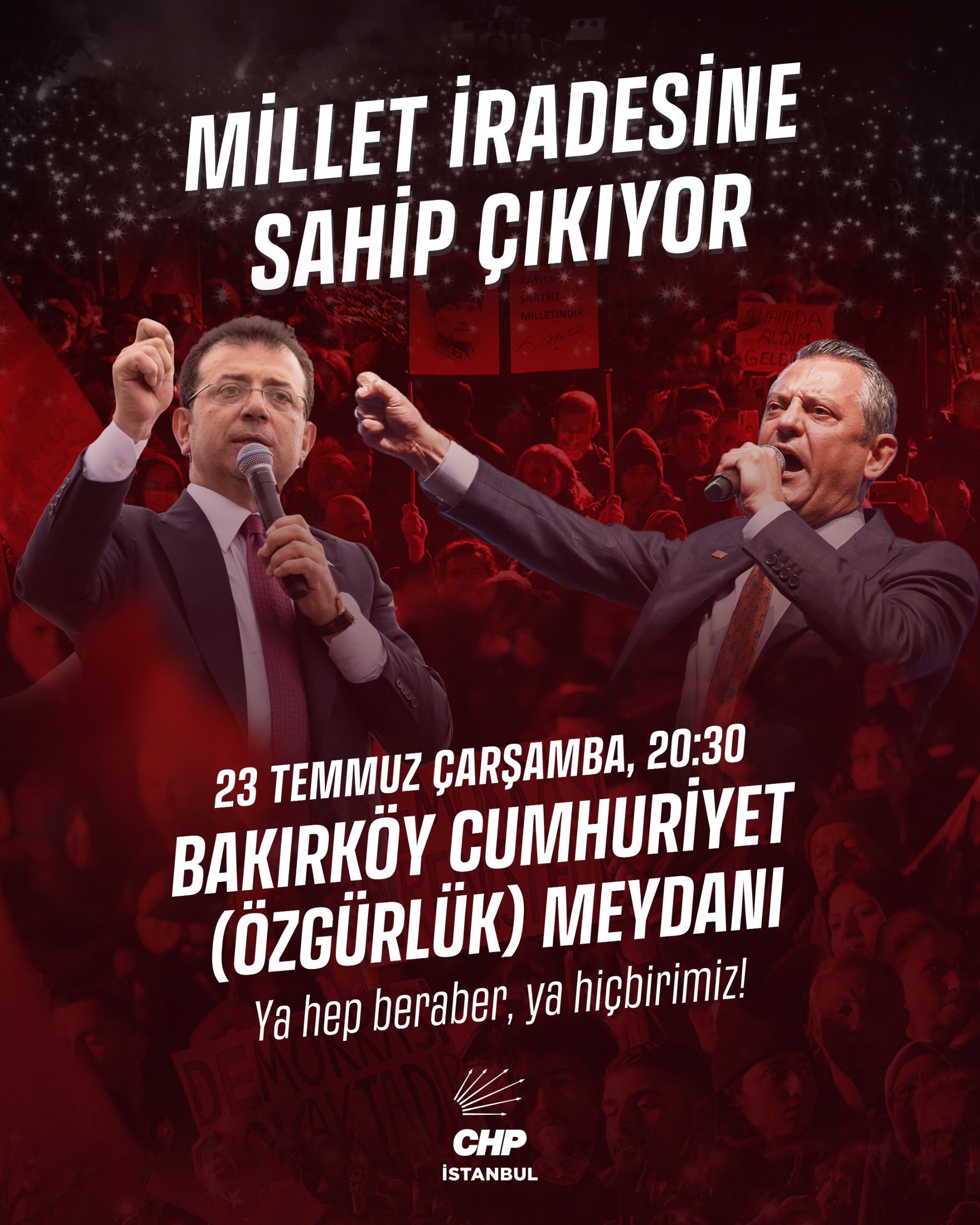 Belediye başkanı CHP'nin İstanbul'daki yeni miting adresini duyurdu