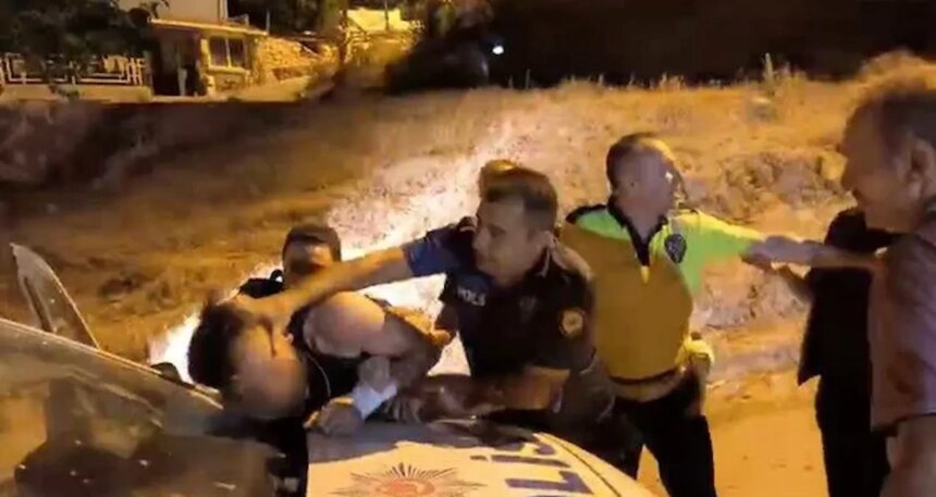 Benzin bidonuyla yakalandı linçten polis kurtardı