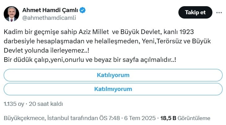 Bu da ikinci 'Yeliz' vakası: AKP'li üye Cumhuriyet'i hedef aldı...