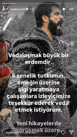Burak Özçivit'ten ayrılık mesajı: Kimse beklemiyordu