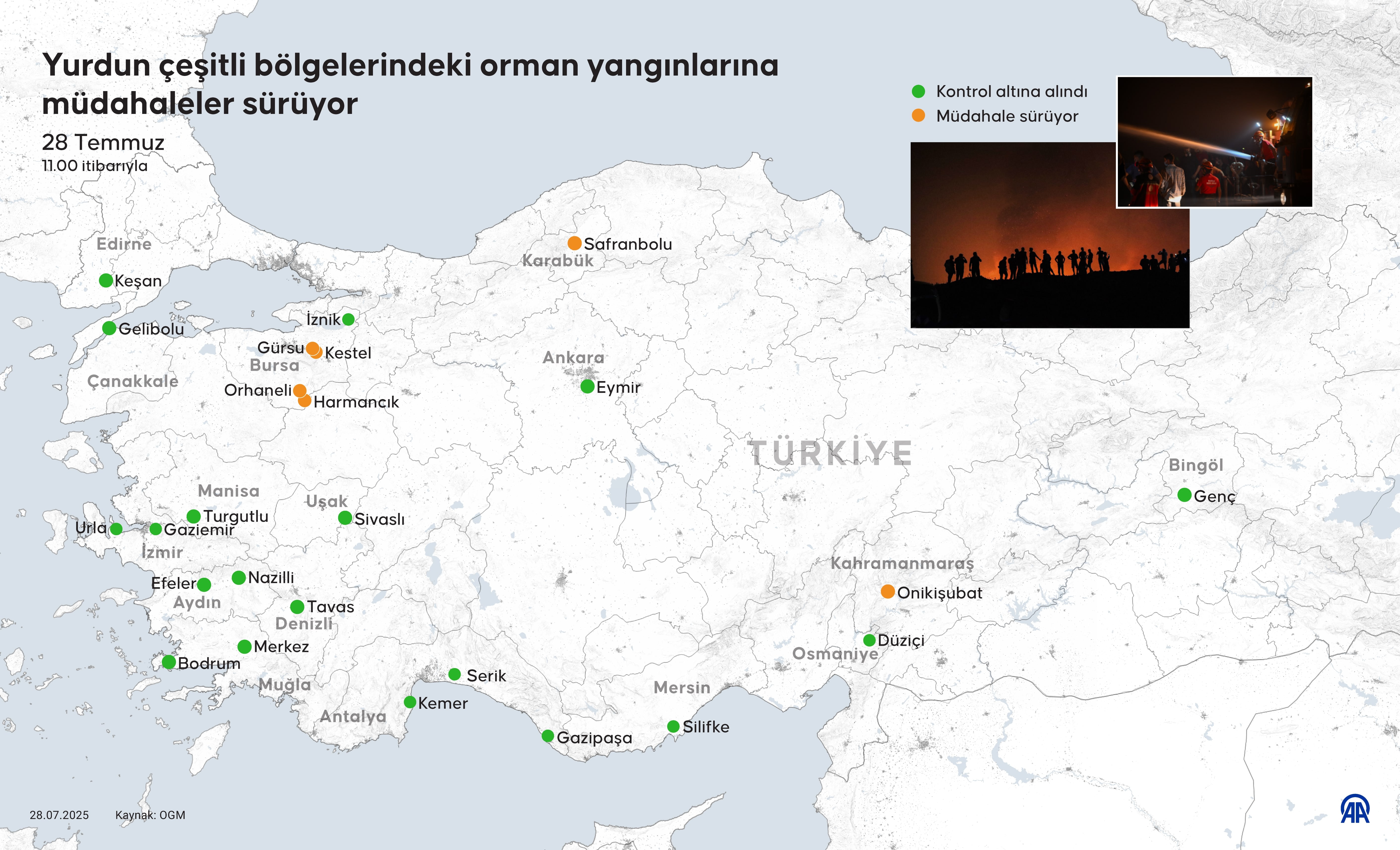 Bursa ve Karabük'te orman yangınlarıyla mücadele sürüyor! Alevler yeniden yükseldi
