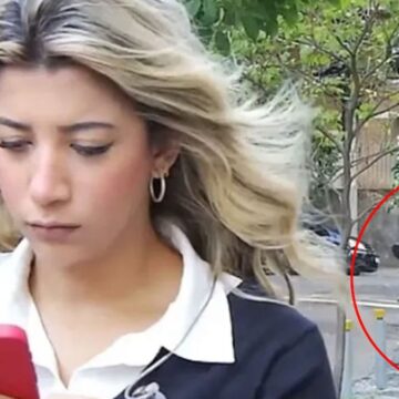 Canlı yayına girerken gaspçının hedefi oldu