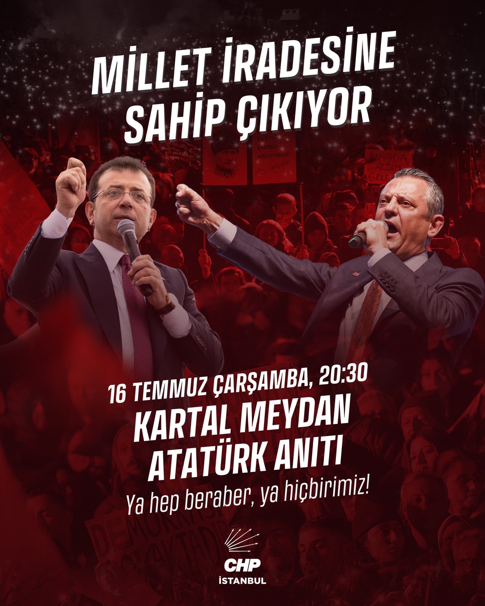 CHP'nin İstanbul'daki yeni miting adresi belli oldu!