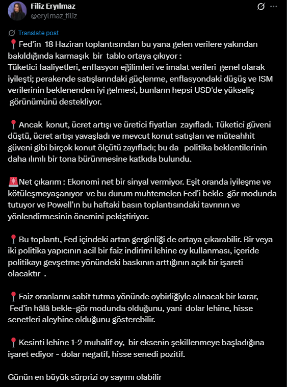 Ekonomist Filiz Eryılmaz açıkladı: Bu gece kritik... Cebinizdeki parayı ne bekliyor?