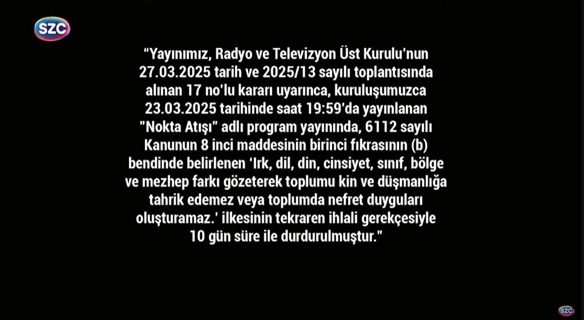 'Eleştirinin sonu siyah ekran oluyor'