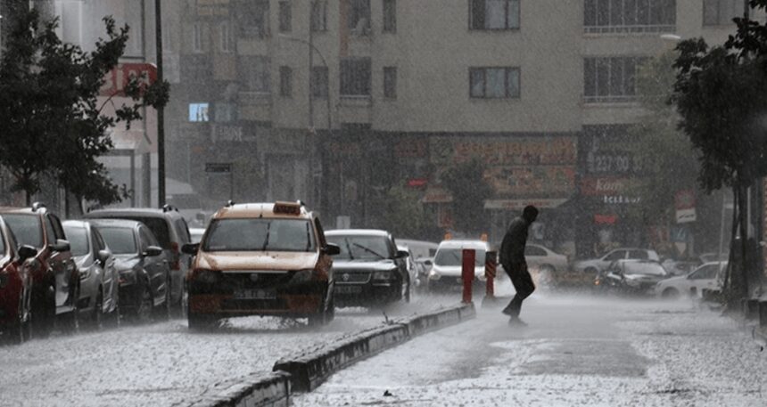 Erzurum’da sağanak etkili oldu