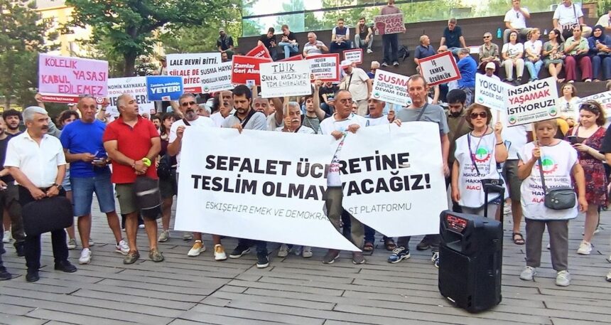 Eskişehir’de “Sefalet Ücretine Teslim Olmayacağız” Yürüyüşünde Gerginlik