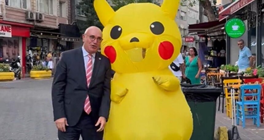 Eylemci Pikachu Saraçhane’ye geri döndü
