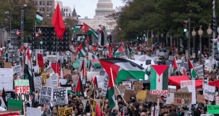 Gazze’ye yönelik acımasız saldırılar Chicago’da protesto edildi