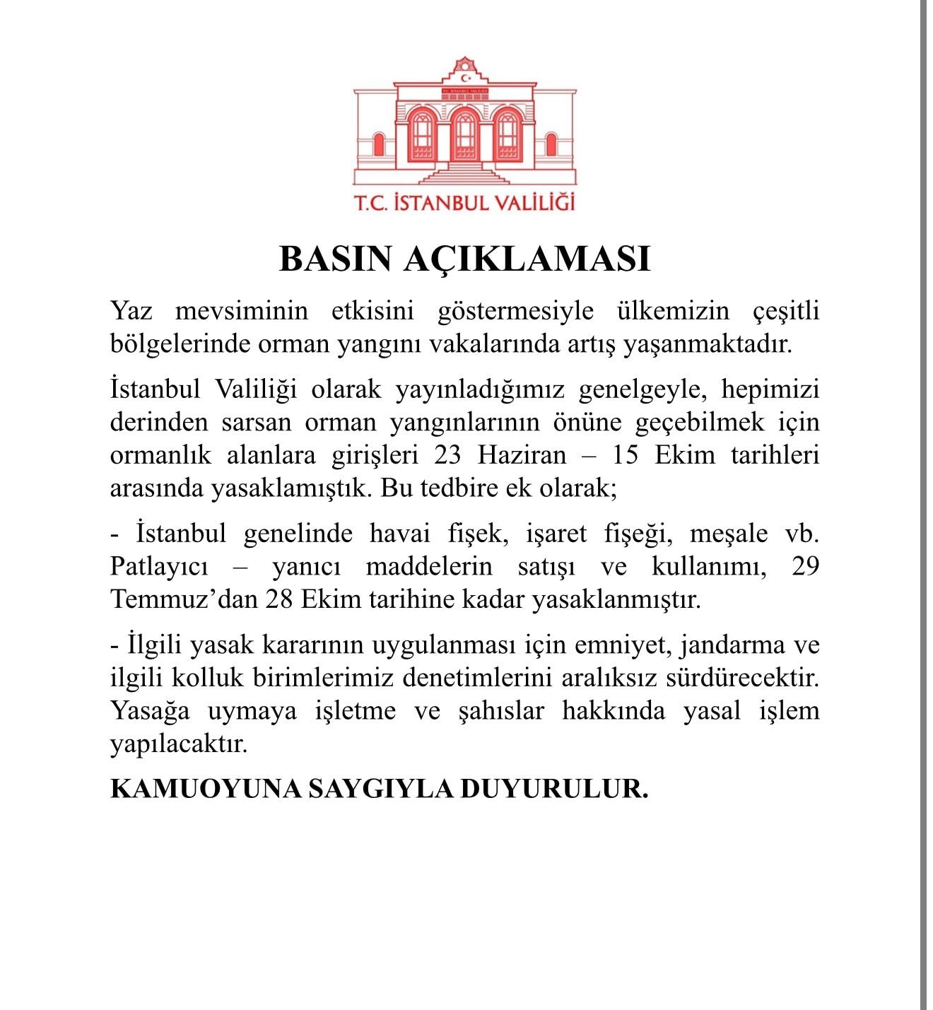 İstanbul'da havai fişek ve meşale satışı yasaklandı