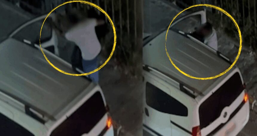 Kız arkadaşını döverek araca bindirdi: Dehşet anları kamerada