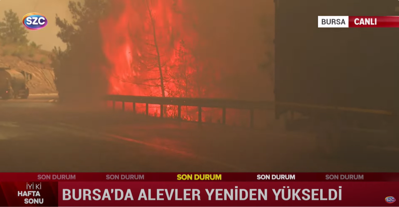 Korkulan oldu! Saat 11:00 itibariyle Bursa'da yangın yeniden büyümeye başladı