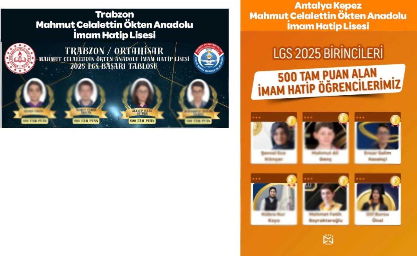 LGS'de aynı okuldan 36 İmam Hatipli tam puan aldı iddiası: Peş peşe listeler paylaşıldı