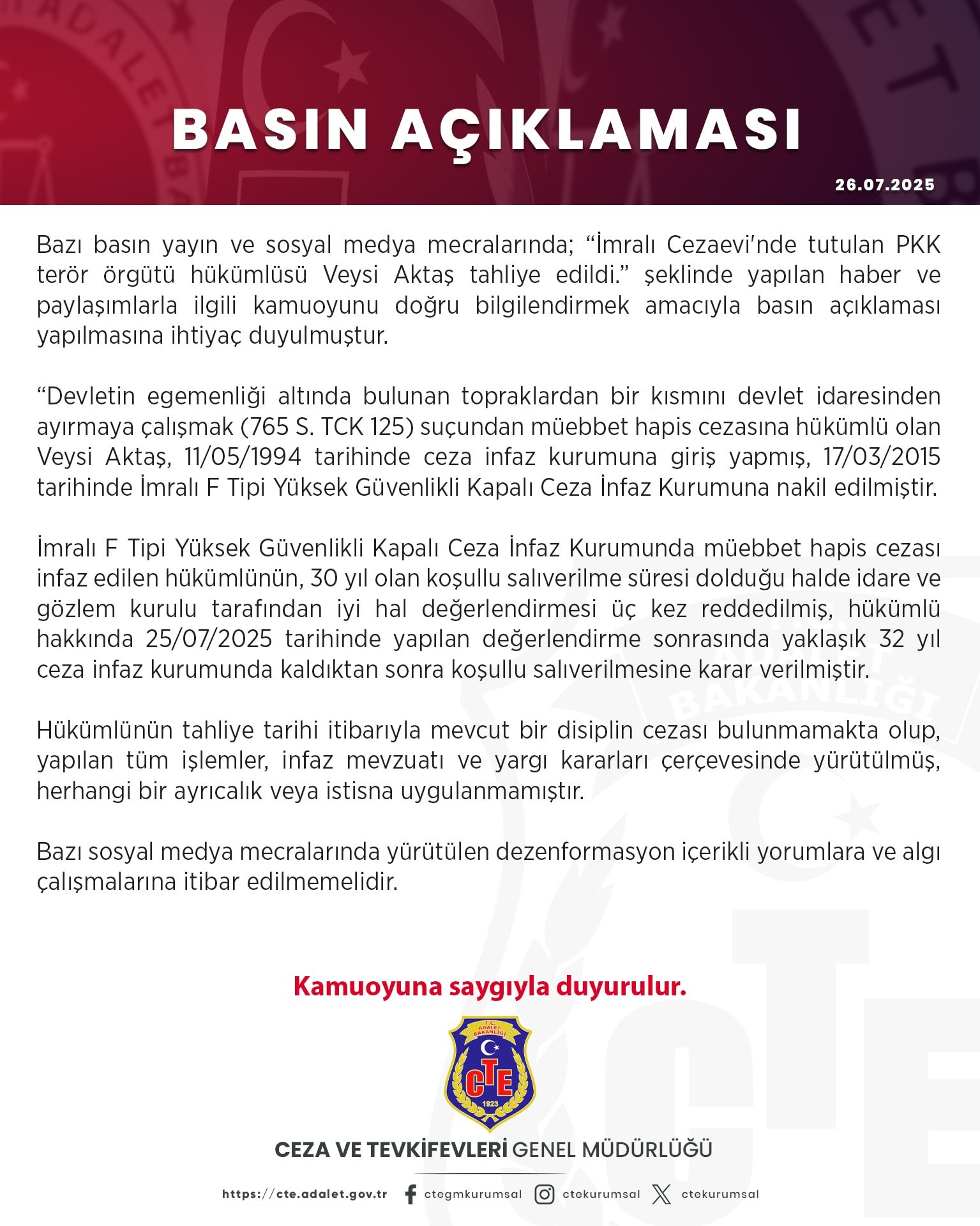 Öcalan'ın tahliye edilen 'sol kolu' hakkında tevkiflerinden açıklama