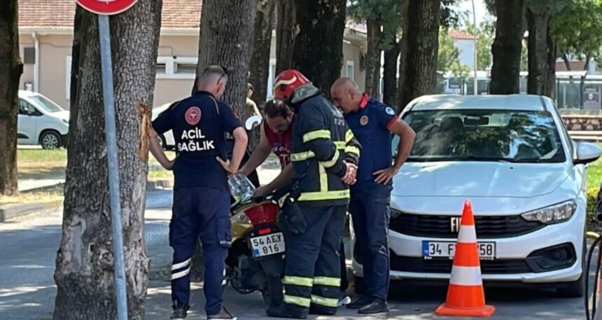 Önce “Kendimi yakacağım” dedi, ekipleri görünce benzini motosikletine doldurdu
