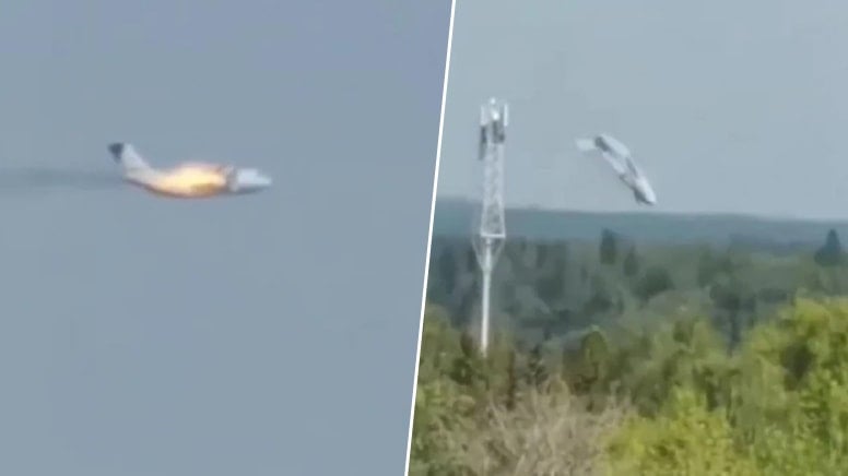 Rusya'da düşen yolcu uçağının yeni görüntüleri ortaya çıktı! Dikkat çeken detay...