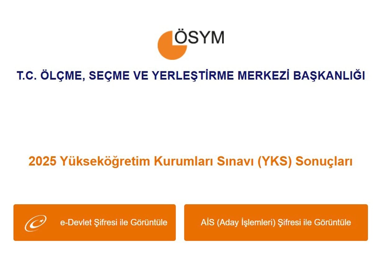 YKS sonuçları açıklandı