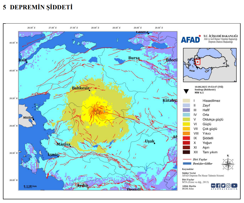 6.1 büyüklüğündeki deprem orada 8 hissedilmiş!