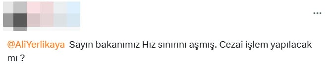 Bakan Uraloğlu hız yaptığı anları paylaştı, sosyal medyadan tepki yağdı