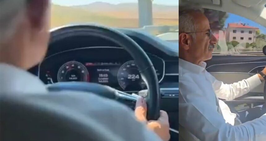Bakan Uraloğlu hız yaptığı anları paylaştı, sosyal medyadan tepki yağdı