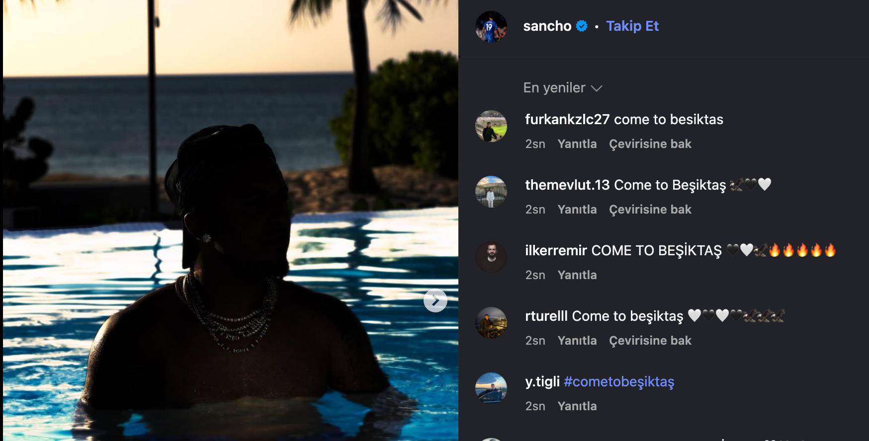 Beşiktaş taraftarının Sancho çılgınlığı! 1 milyonu geçti