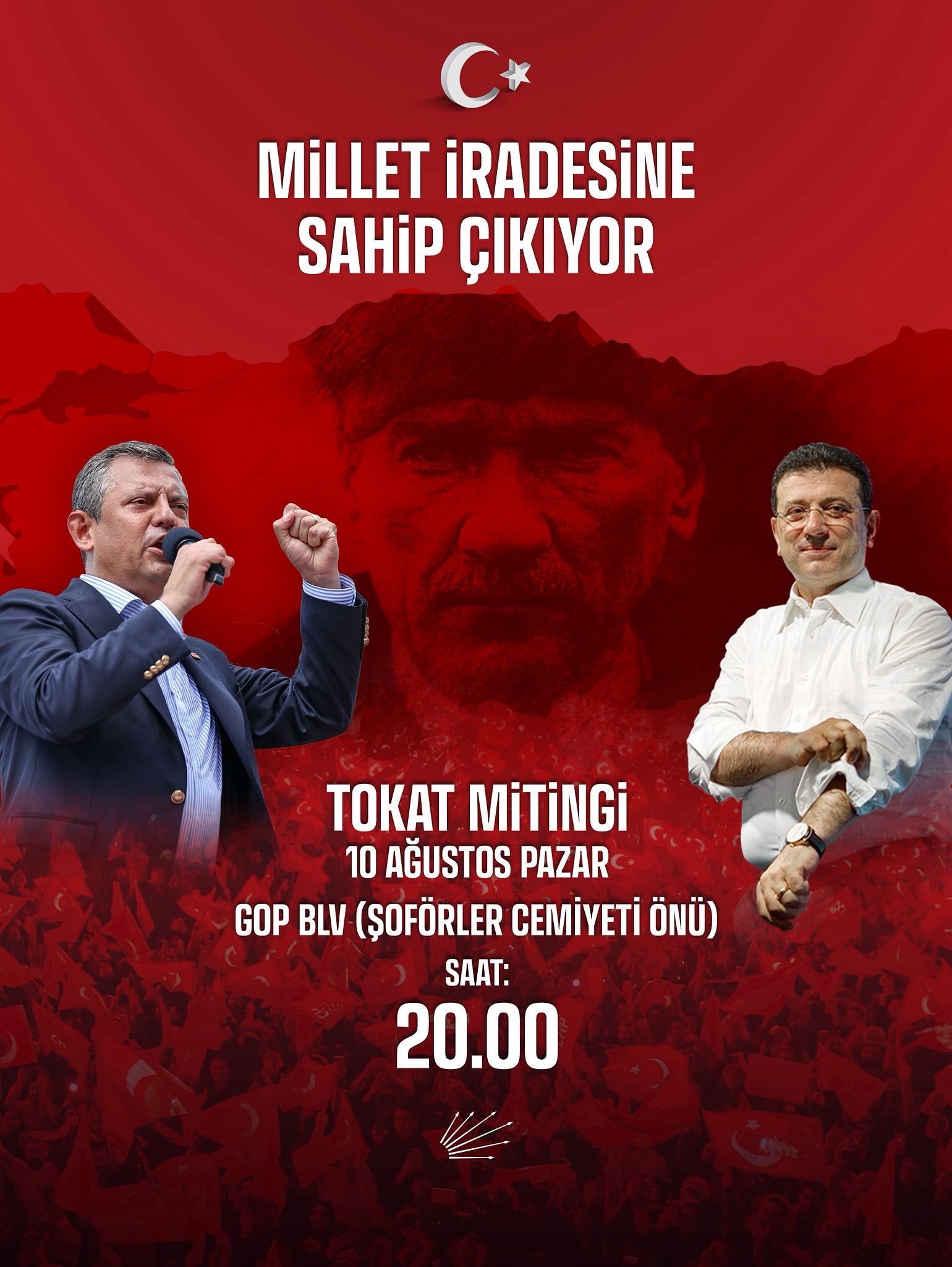 CHP'nin hafta sonu mitinginin adresi de belli oldu