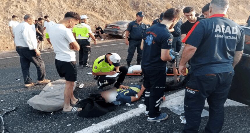 Elazığ’da otomobiller çapıştı: 1’i ağır, 6 yaralı