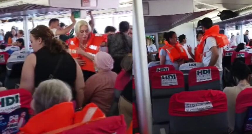 Feribot kayalıklara çarptı, yolcular büyük panik yaşadı