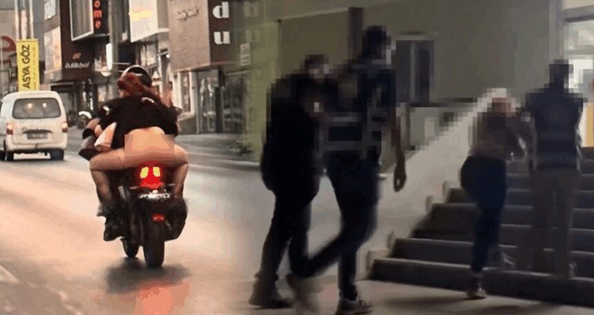 G-string ile motora binen genç kadına ‘kask takmama’ cezası
