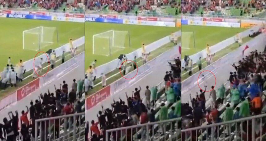 Gol sevincinde 3 metreden düştü! Ölümden döndü