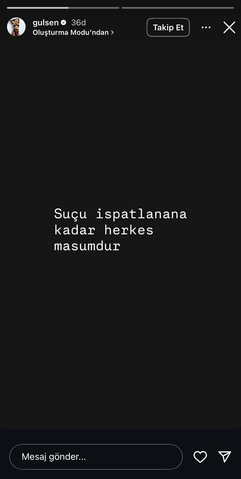 Gülşen'den dikkat çeken mesaj
