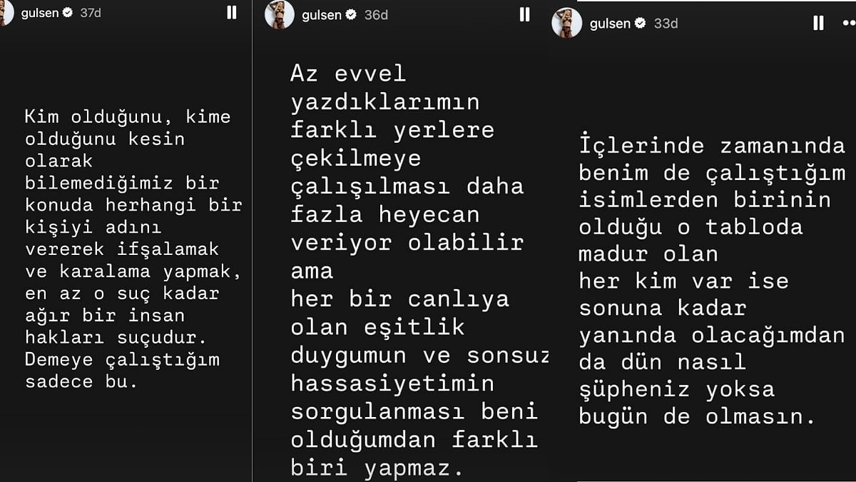 Gülşen'den dikkat çeken mesaj