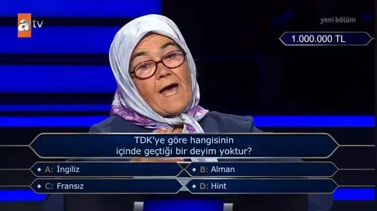 Günay teyze bir milyonluk soruyu açtırdı