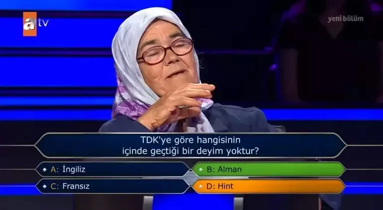 Günay teyze bir milyonluk soruyu açtırdı