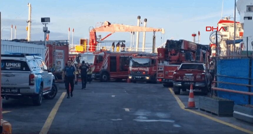 Haydarpaşa Limanı’nda gemide yangın çıktı