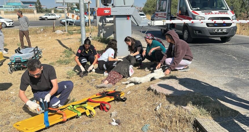 Hemzemin geçitte yük treni çarpan kadın yaralı kurtuldu