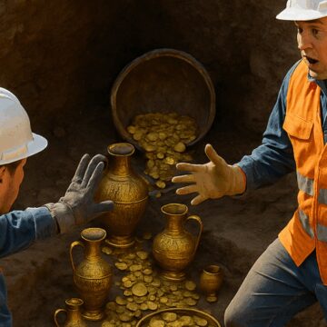 İnşaat işçileri tesadüfen hazinelerle dolu bir yer buldu