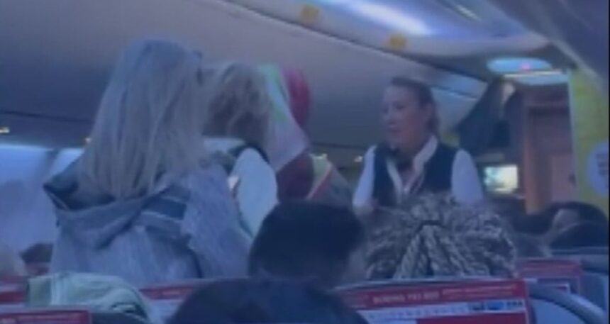 İstanbul uçağında ayakta durma kavgası!