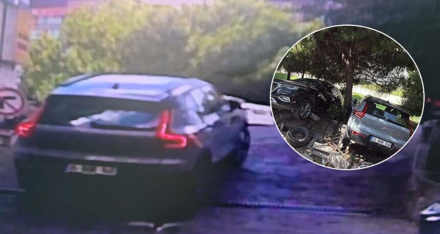 İstanbul’un göbeğinde otoparktan çıkan sürücü ortalığı birbirine kattı
