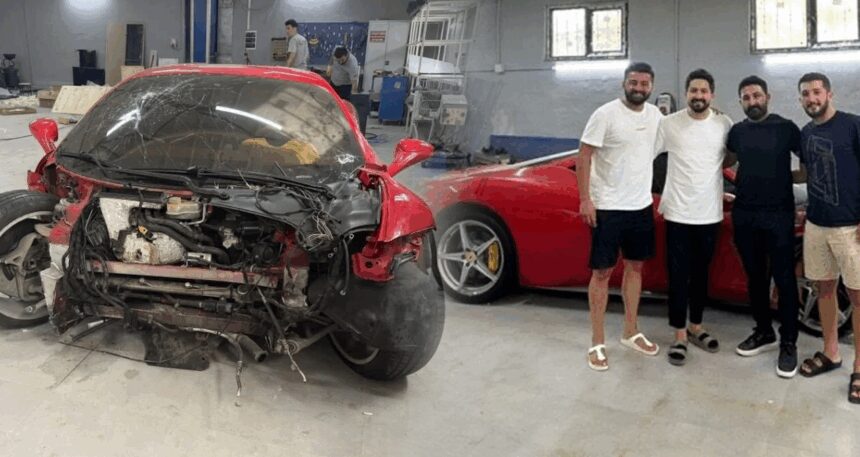 Kazada pert olan Ferrari’yi futbolcu satın aldı